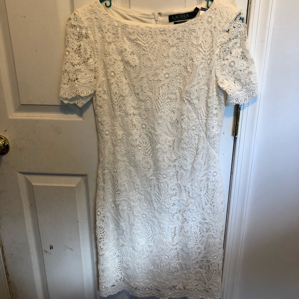 White lace Ralph Lauren dress